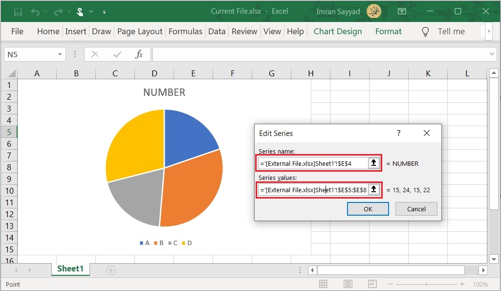 Break Excel Links used in Charts