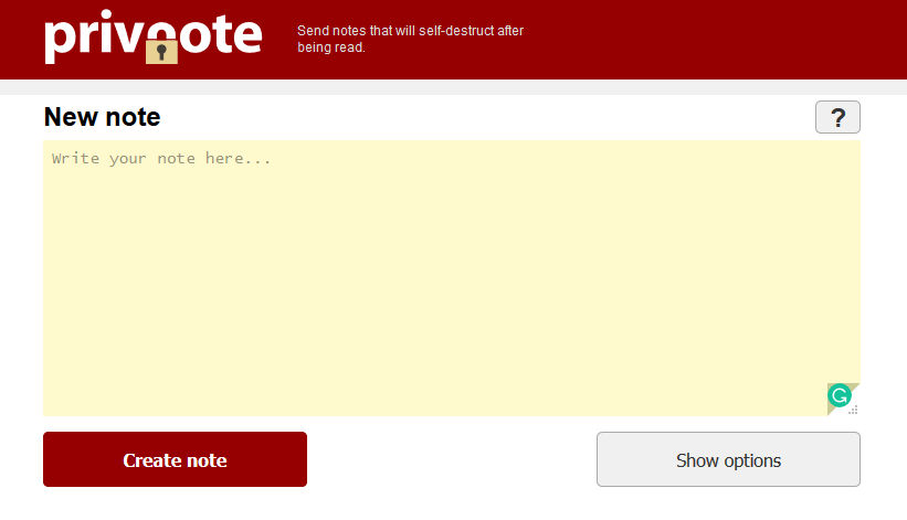 How to Send Self Destructing Message and Private Notes 1 self destructing notes