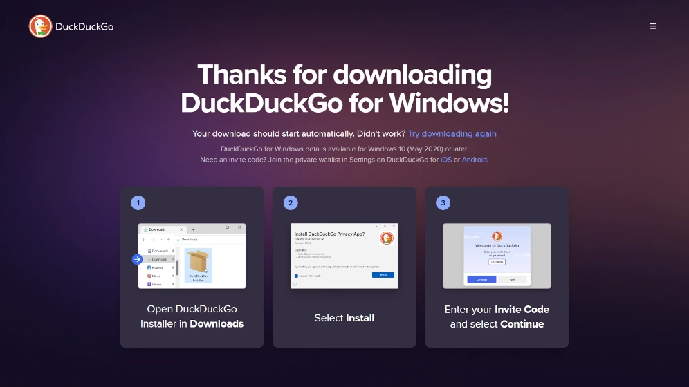 How To Get A DuckDuckGo Invite Code For The Windows Browser App
